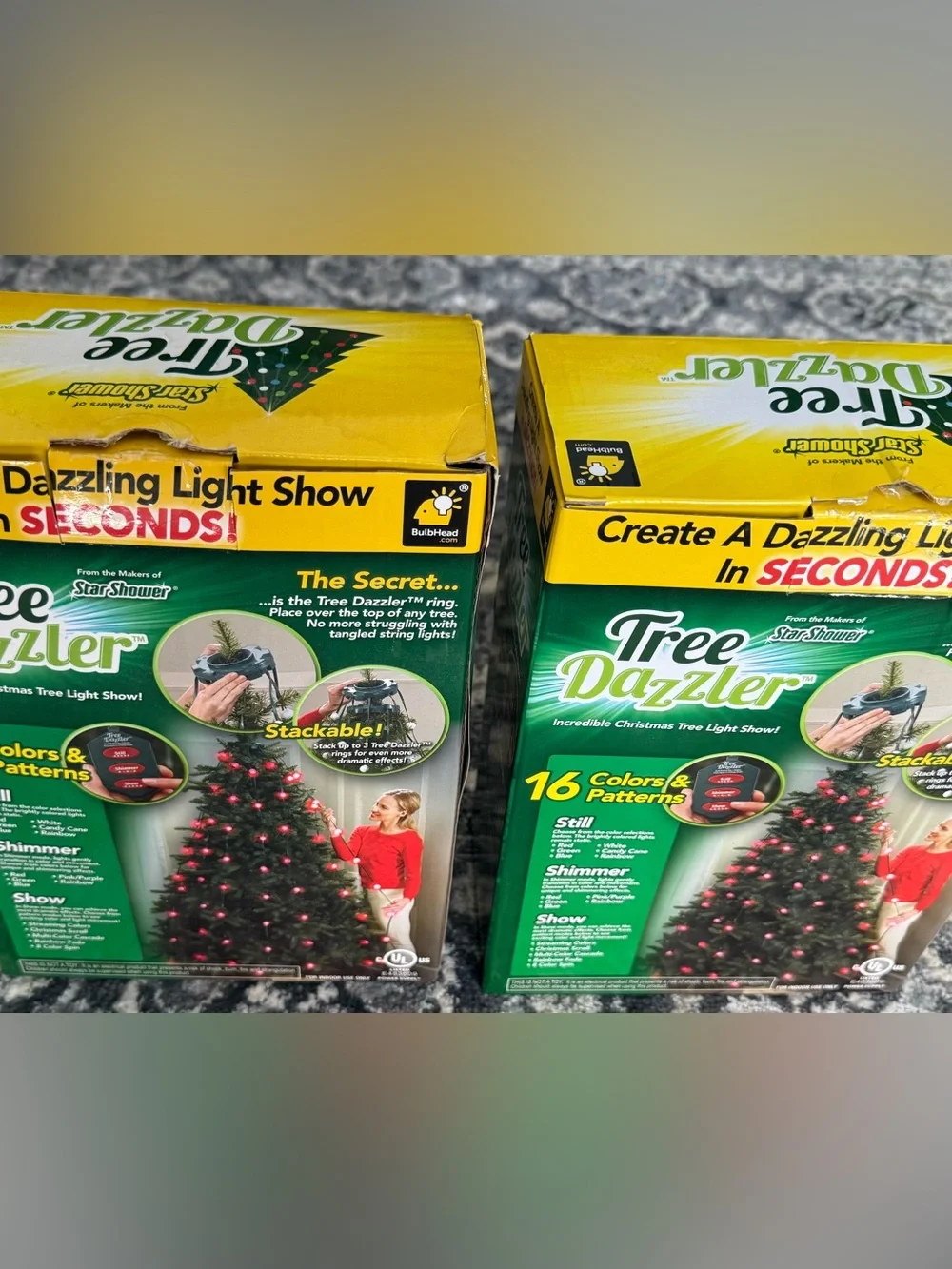 Lot Of 2 New Shower Tree Dazzle LED Christmas Lights NIB Holiday Decor